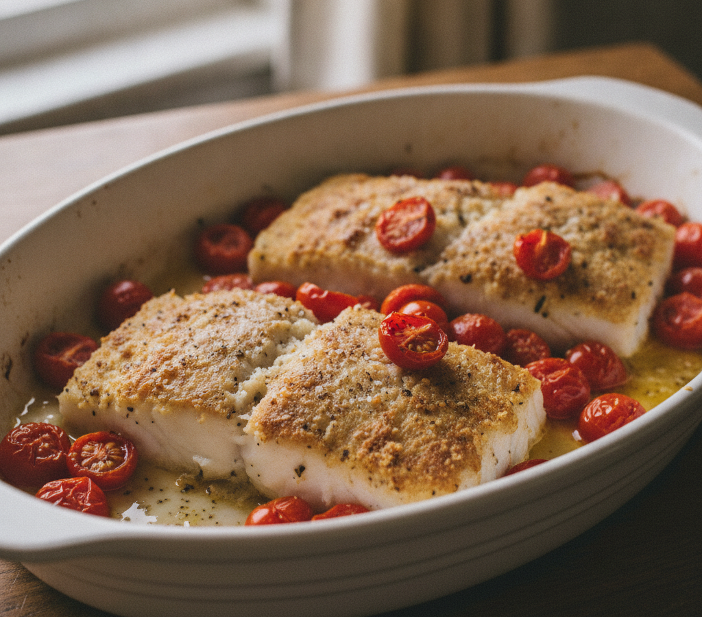 AI-generated image of Baked Halibut