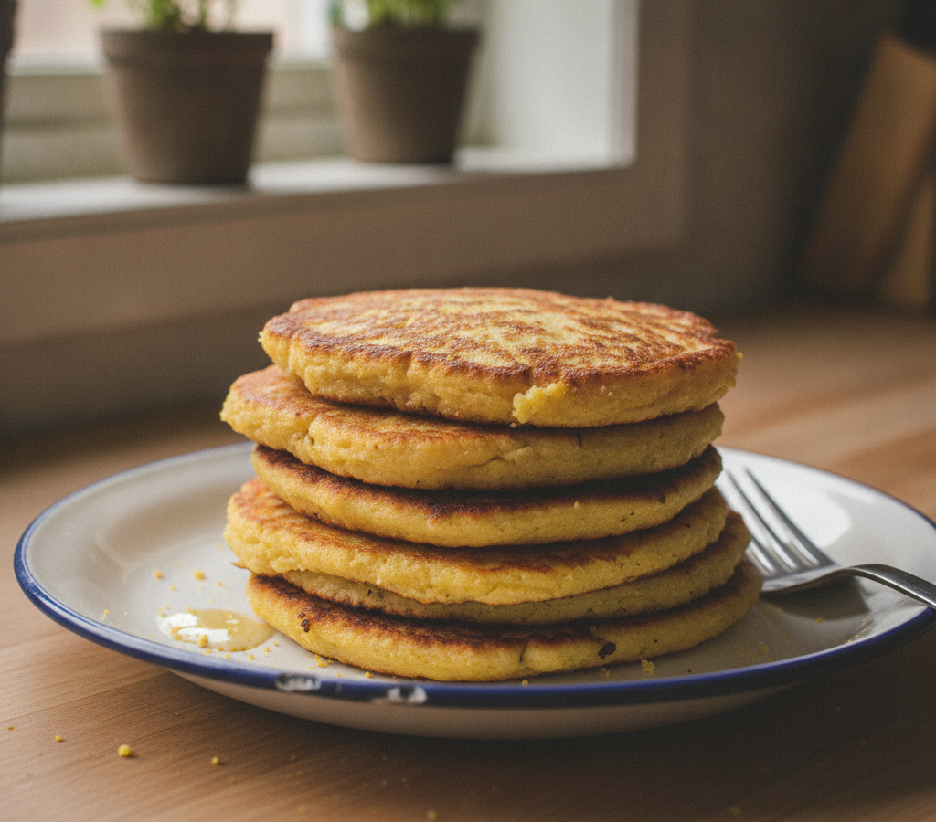 Computer-generated image of “BELVIDERE PLANTATION” INDIAN MEAL GRIDDLE CAKES.