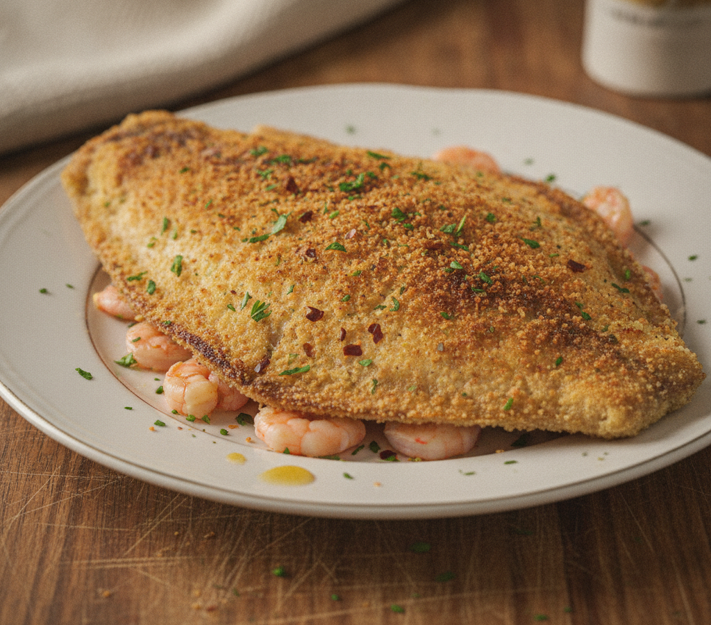 AI-generated image of Flounder a la Turque