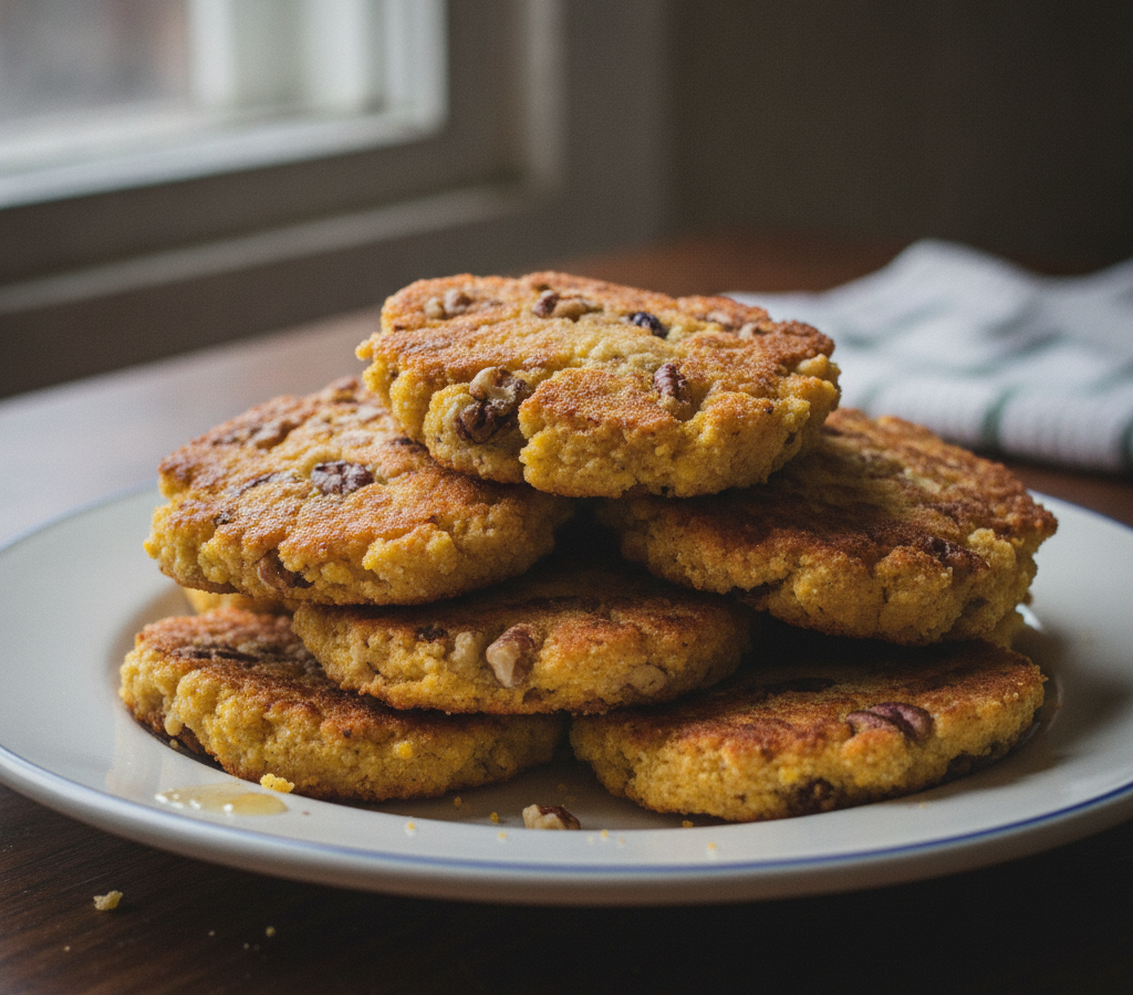 Computer-generated image of Fried Cornmeal Nut Cakes