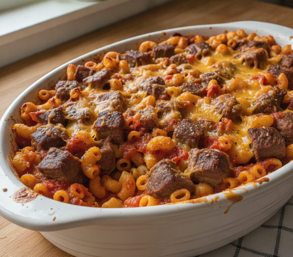 AI-generated image of Macaroni  and  Round  Steak