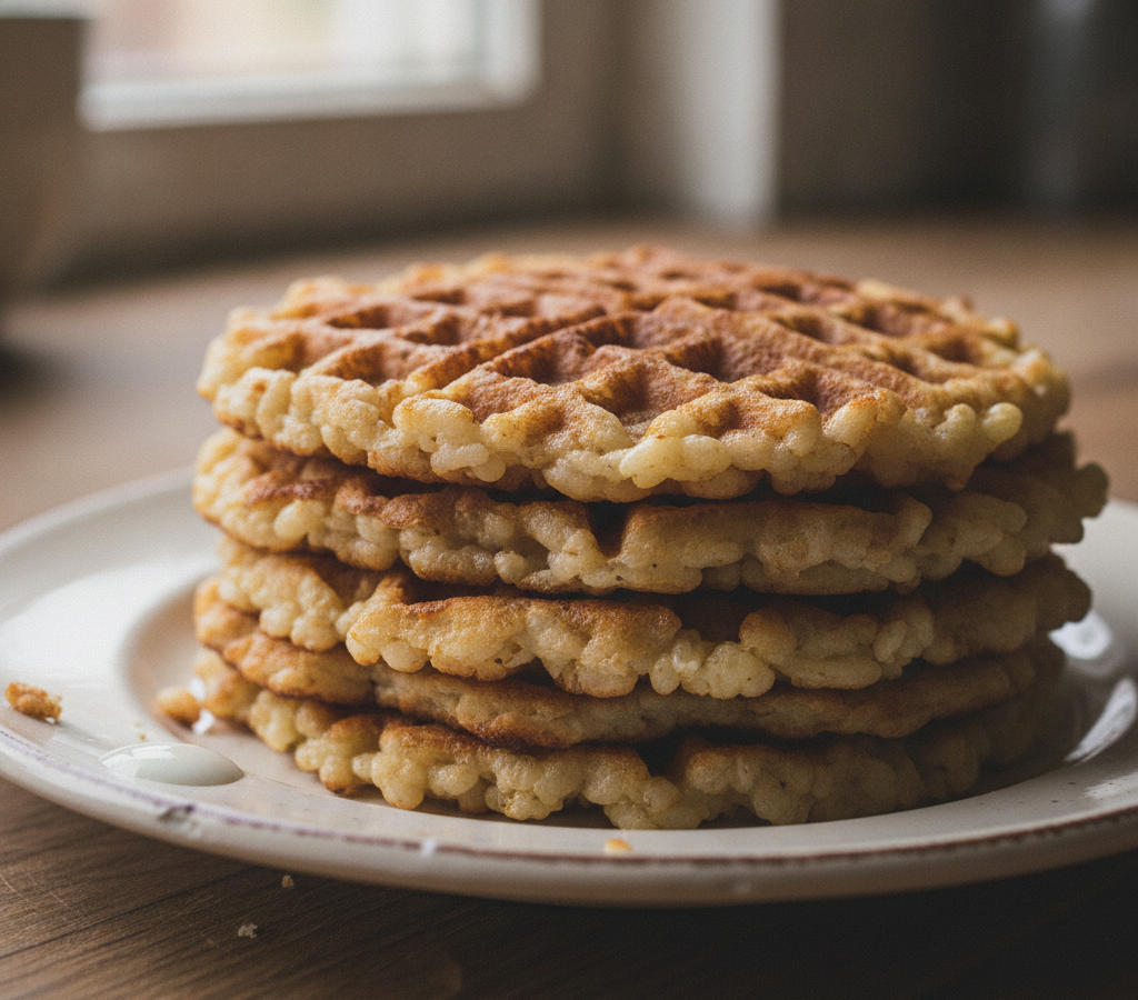 Computer-generated image of RICE WAFFLES.