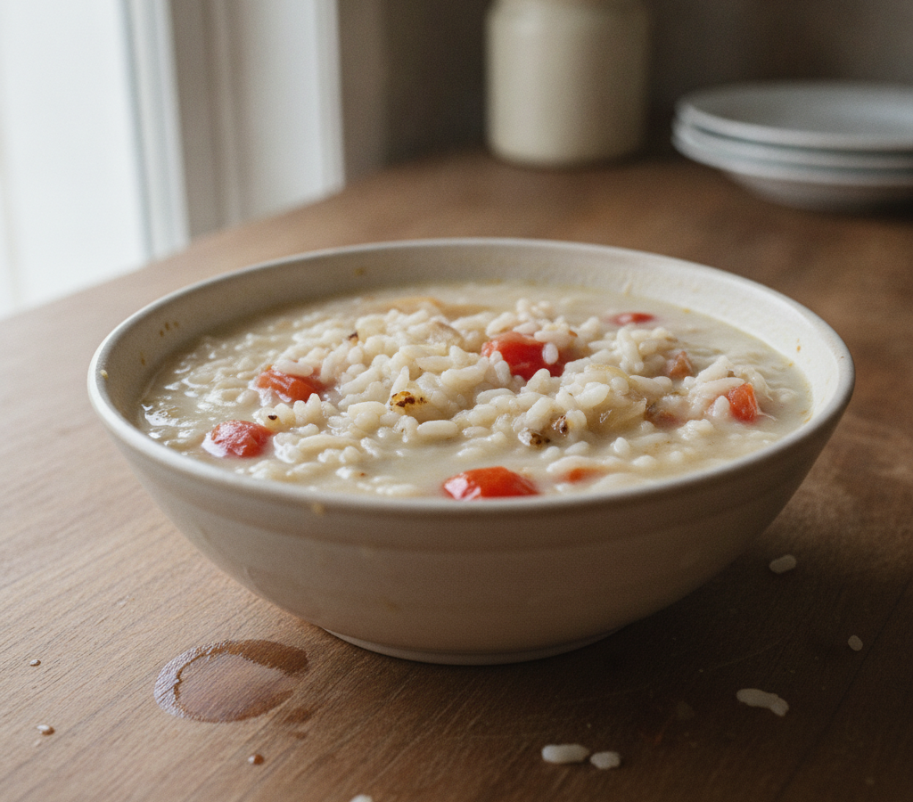 AI-generated image of Thick  Rice  Soup
